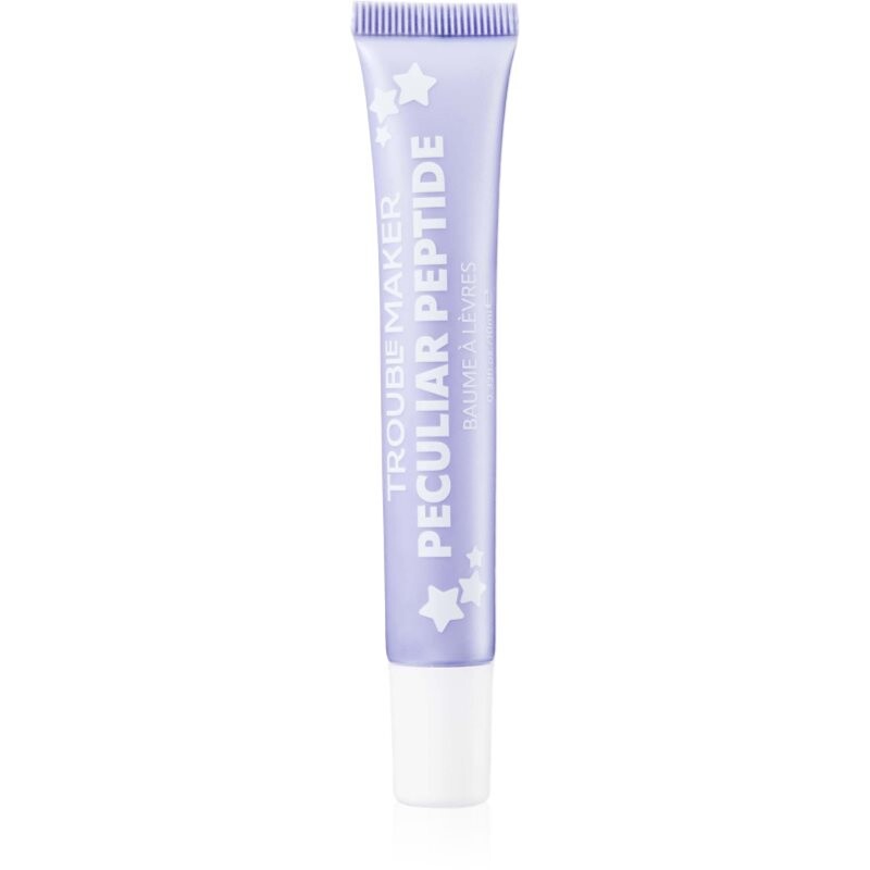 Trouble Maker Peculiar Peptide balzam na pery trblietavý odtieň Blueberry Muffin Lilac 10 ml