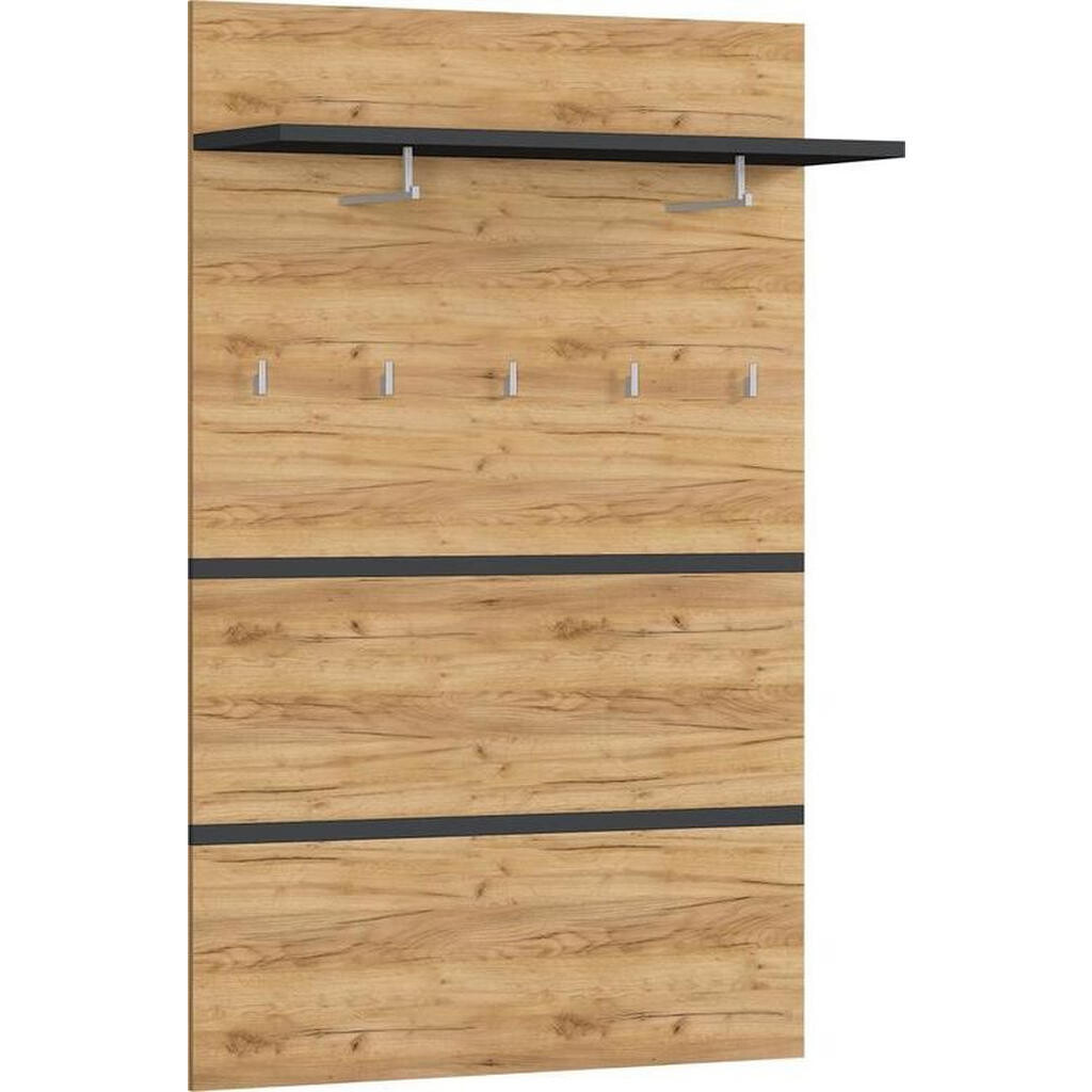 Xora VEŠIAKOVÝ PANEL, antracitová, farba duba, 96/147/30 cm
