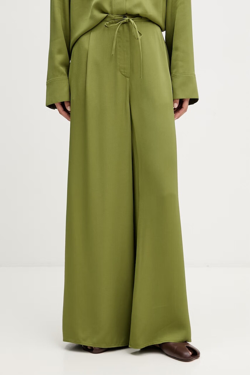Marc O'Polo nohavice wide leg dámske z viskózy