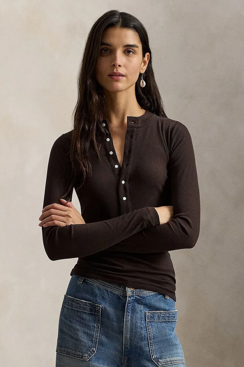 Polo Ralph Lauren tričko s dlhým rukávom dámske bavlnené