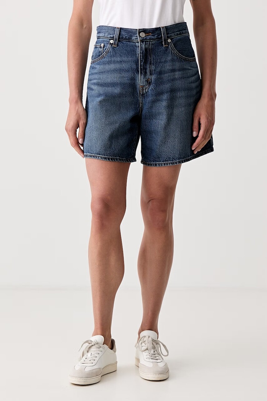 Levi's šortky dámske rifľové HIGH BAGGY SHORT ACHIEVE EVERYTHING