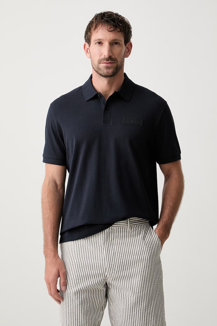 BOSS Green polo tričko pánske bavlnené Paddy Structure