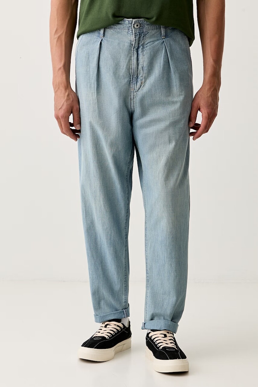 G-Star rifle relaxed fit pánske Pleated Chino Denim Relaxed Tapered