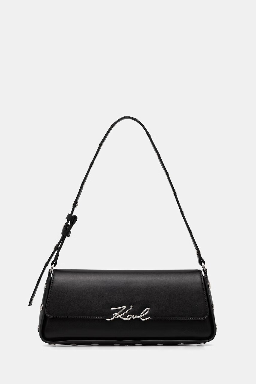 Karl Lagerfeld kabelka typu baguette dámska kožená K/SIGNATURE