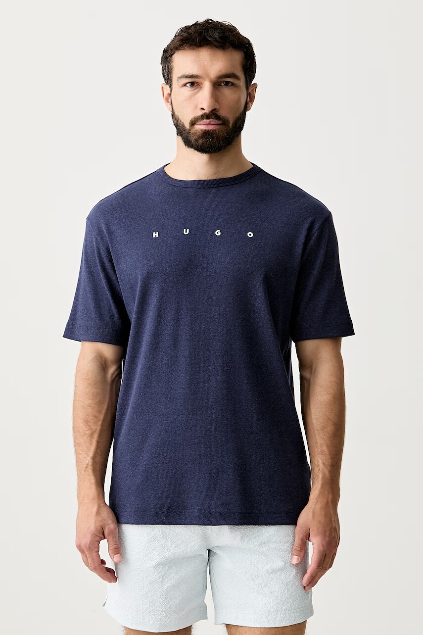 HUGO pyžamové tričko pánske s bavlnou AZURI T-SHIRT