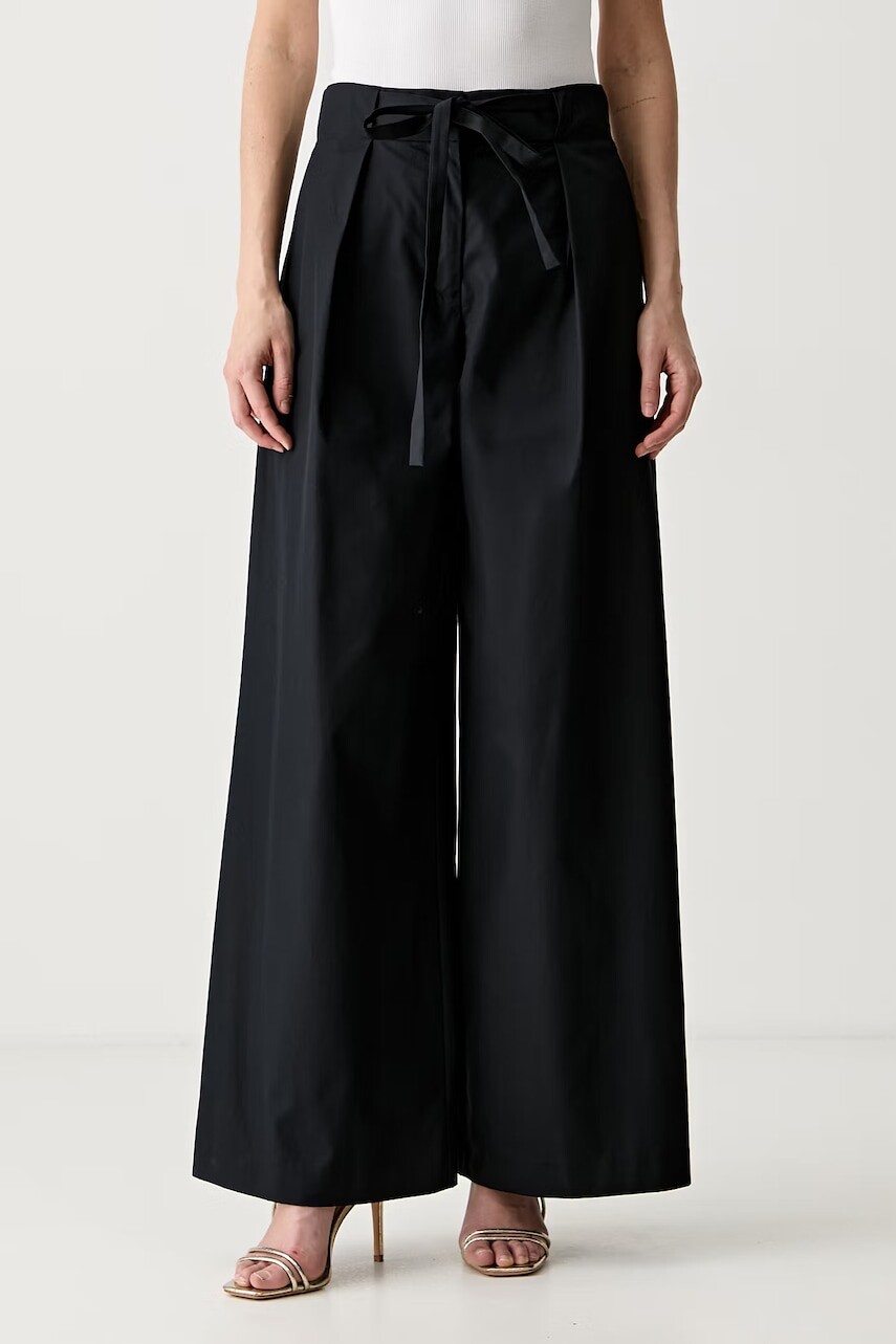 Karl Lagerfeld nohavice wide leg dámske bavlnené
