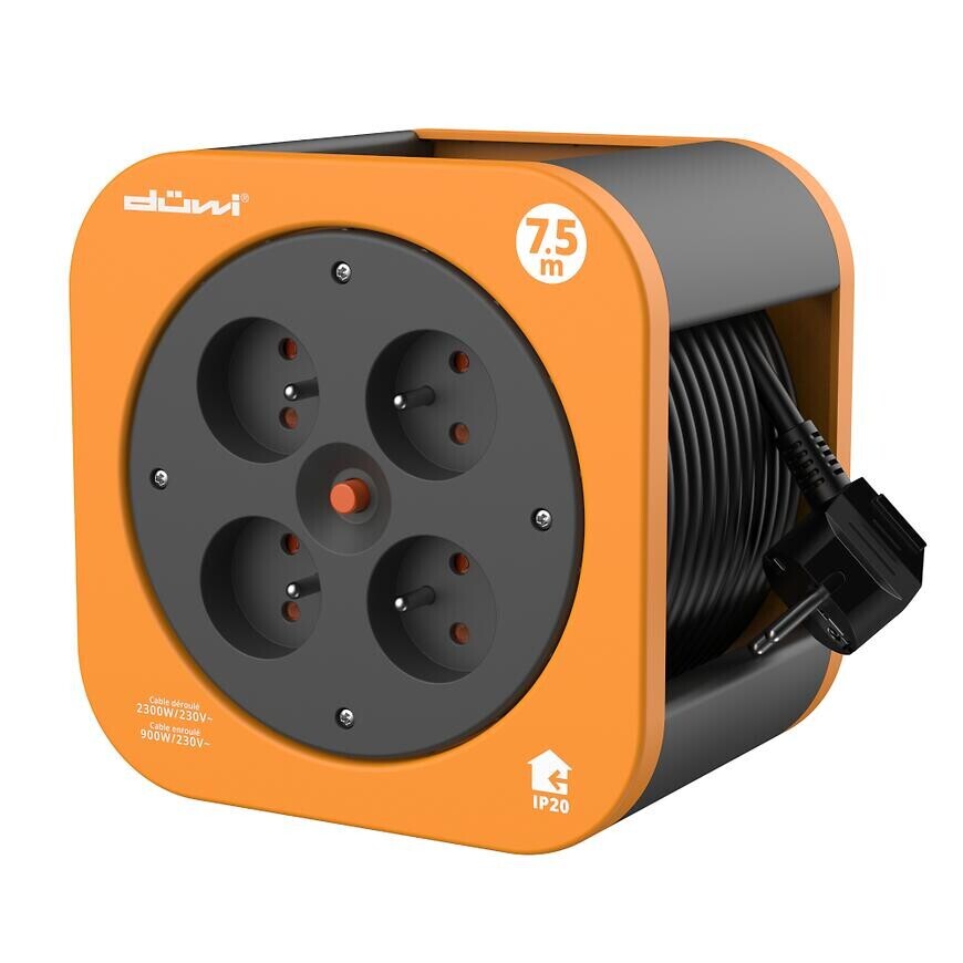 Predlžovací kábel „BOX” 7,5M 24619 ORANGE-BLACK