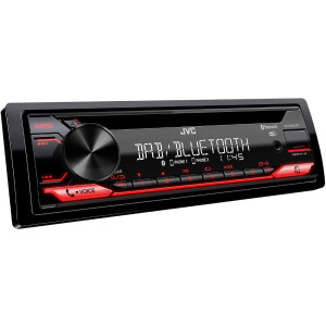 JVC KD-DB622BT autorádio s DAB+, Bluetooth a CD mechanikou – FM/AM, USB, AUX, 4 × 50 W, 1DIN