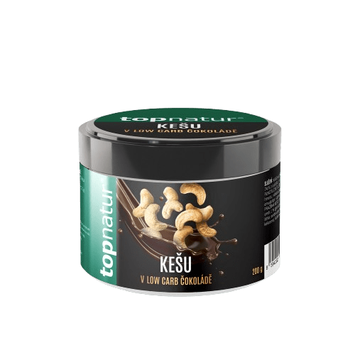 TOPNATUR Kešu v mliečnej Low Carb čokoláde 1 x 200 g