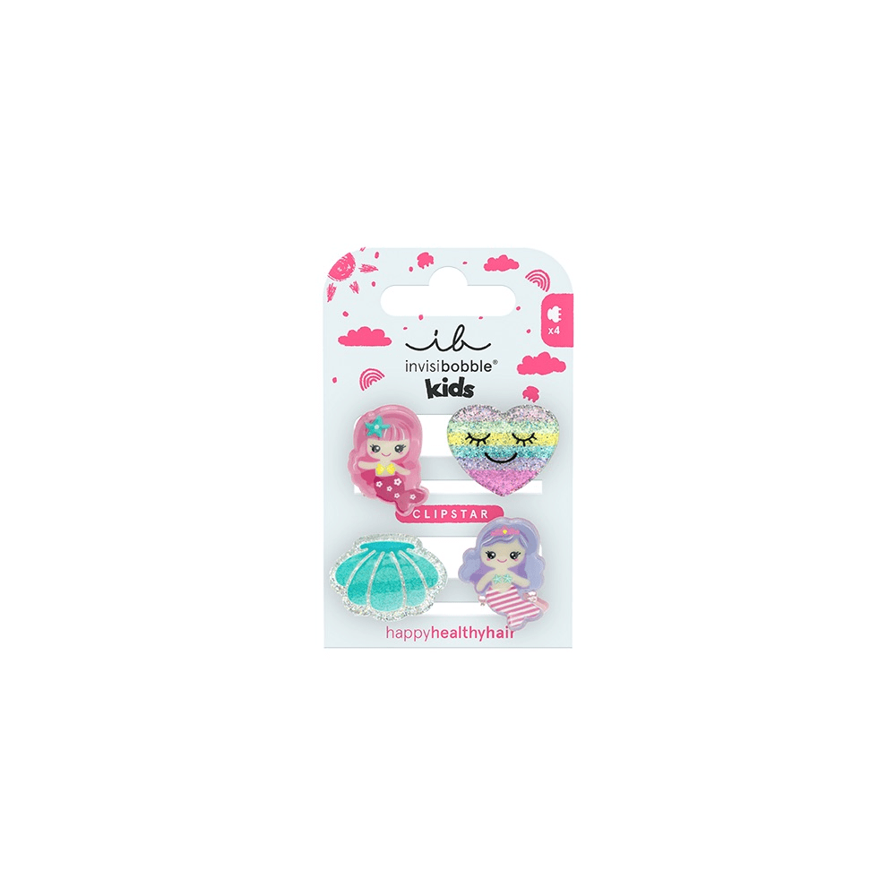 INVISIBOBBLE Clipstar kids Mermaid Dreams detské štipčeky do vlasov 4 ks