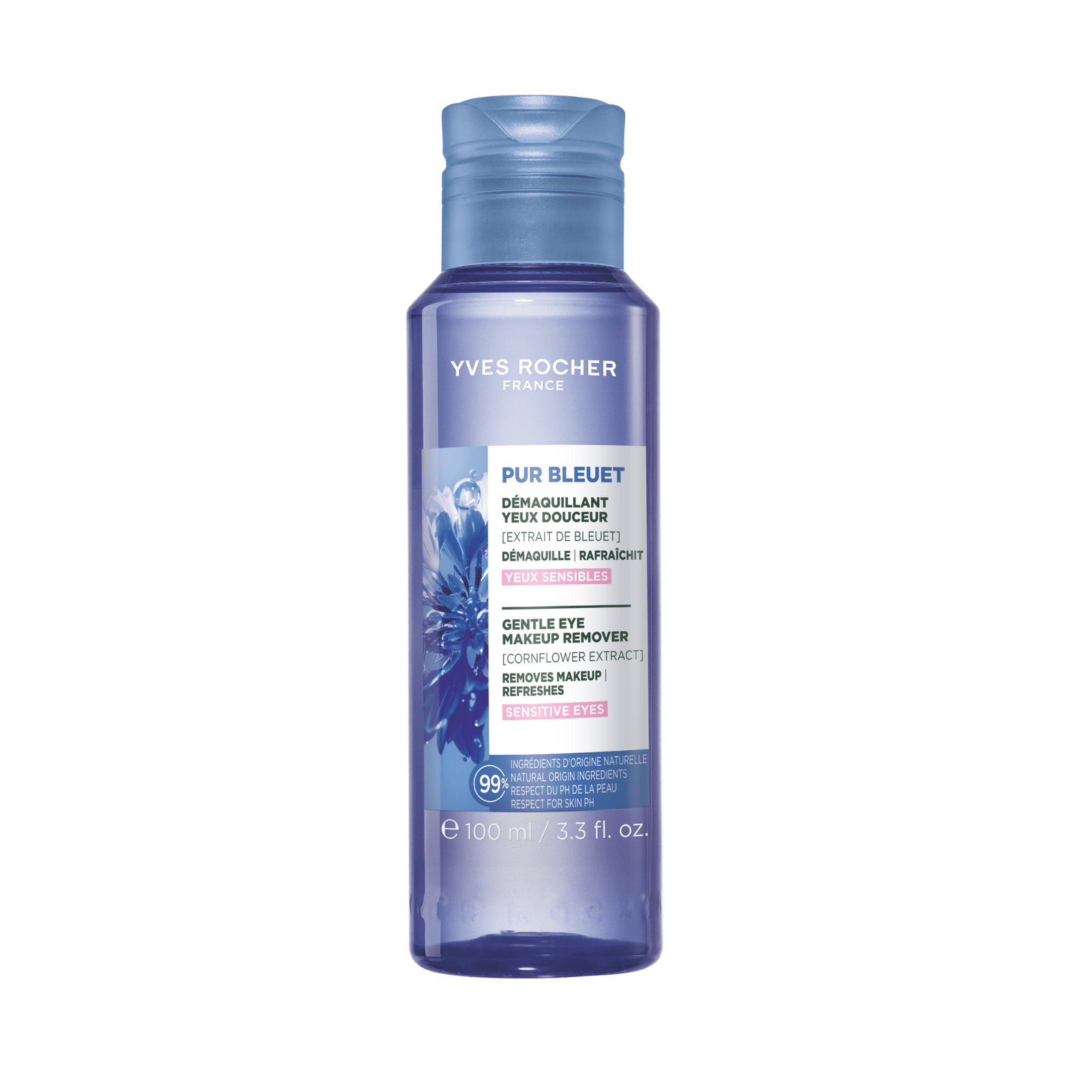 YVES ROCHER Pur Bleuet Jemný odličovač s nevädzou na citlivé oči 100 ml