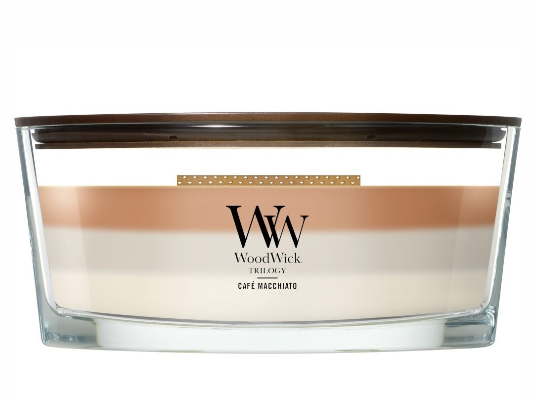 WoodWick Vonná sviečka loď Trilogy Café Macchiato 453,6 g