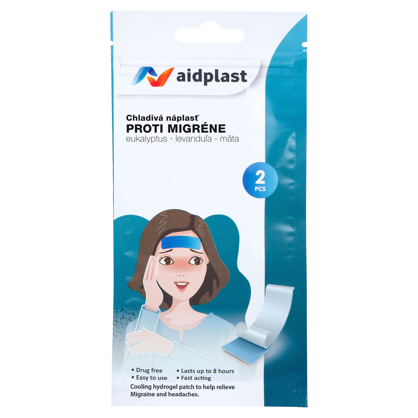 Aidplast Chladivé náplasti proti migréne 2 kusy
