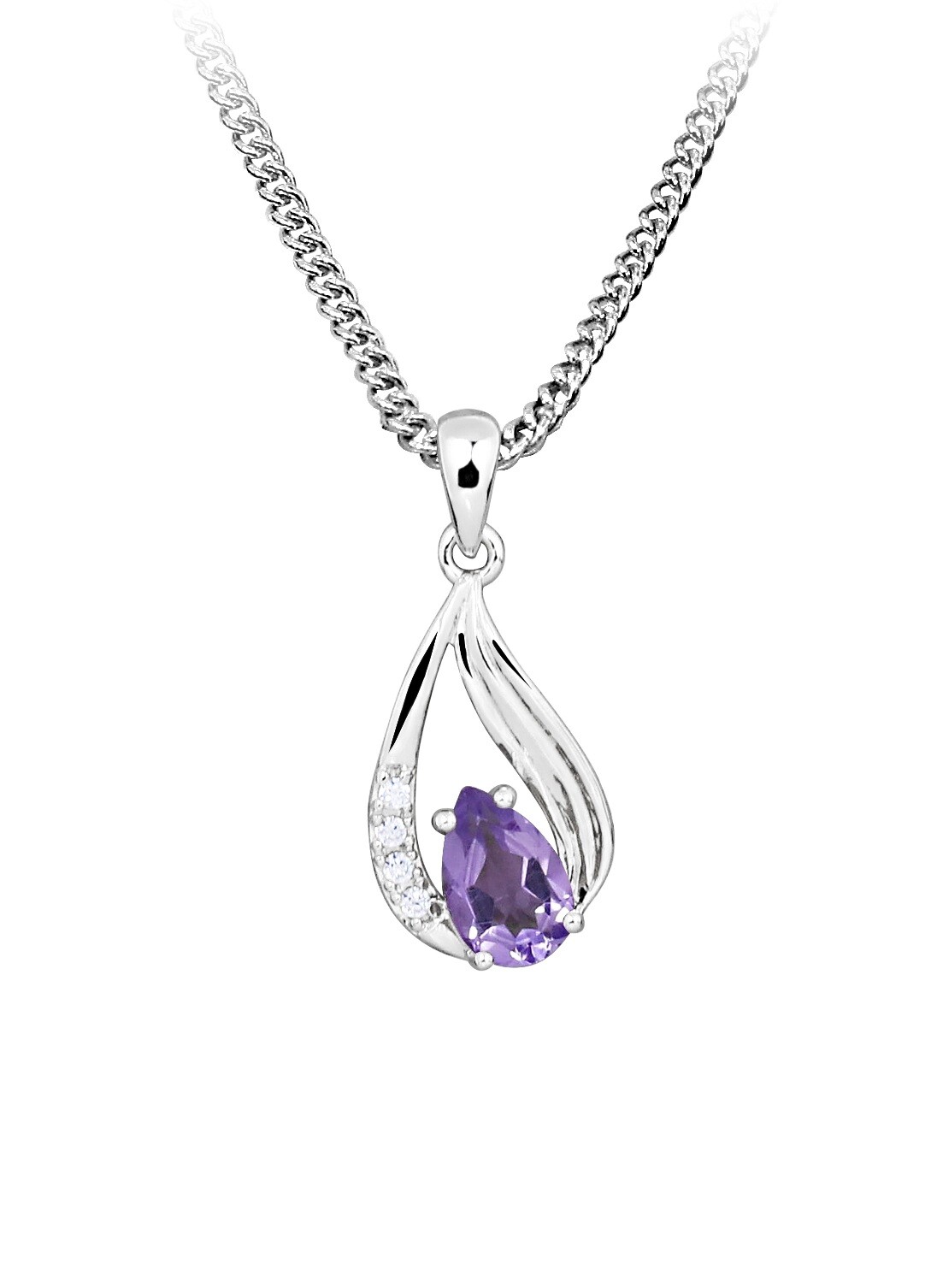 JVD Elegantný strieborný prívesok so zirkónmi SVLP0966SH8F200