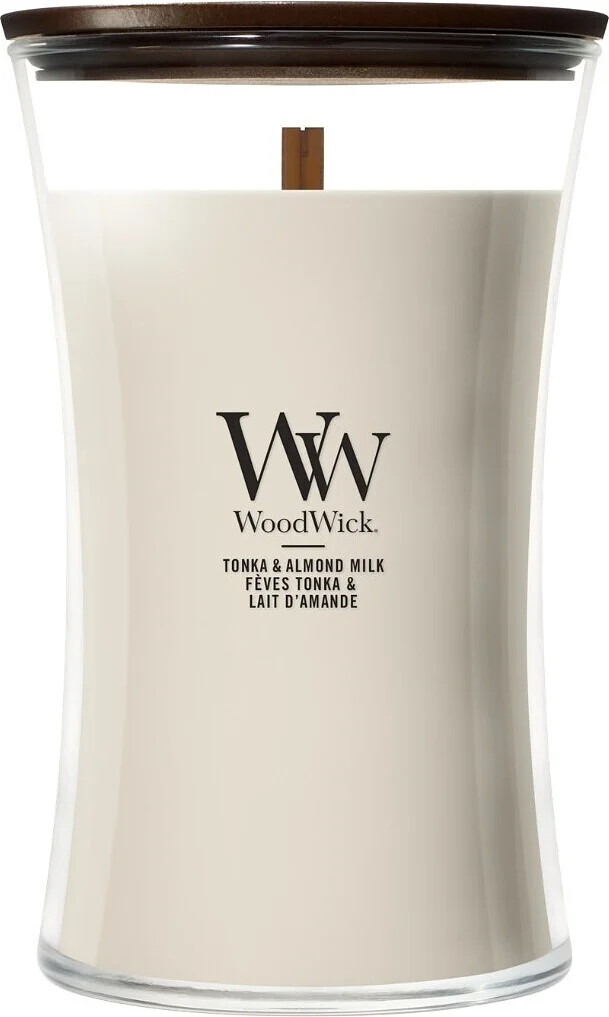 WoodWick Vonná sviečka váza veľká Tonka & Almond Milk 609,5 g