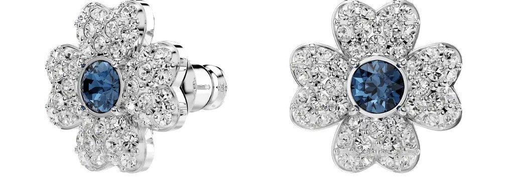 Swarovski Pozlátené náušnice Štvorlístok s krištáľmi Symbolica 5734545