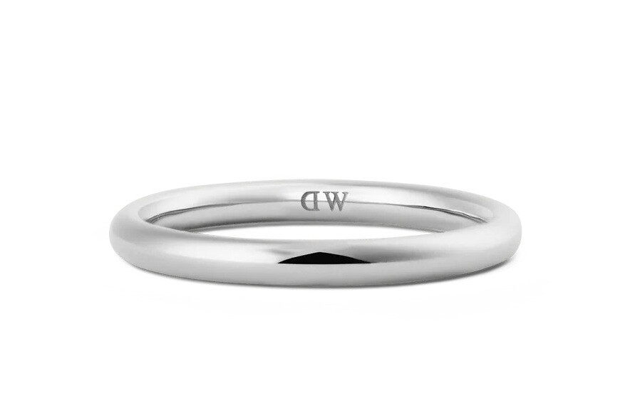 Daniel Wellington Minimalistický unisex prsteň z ocele Arch DW0040189 58 mm