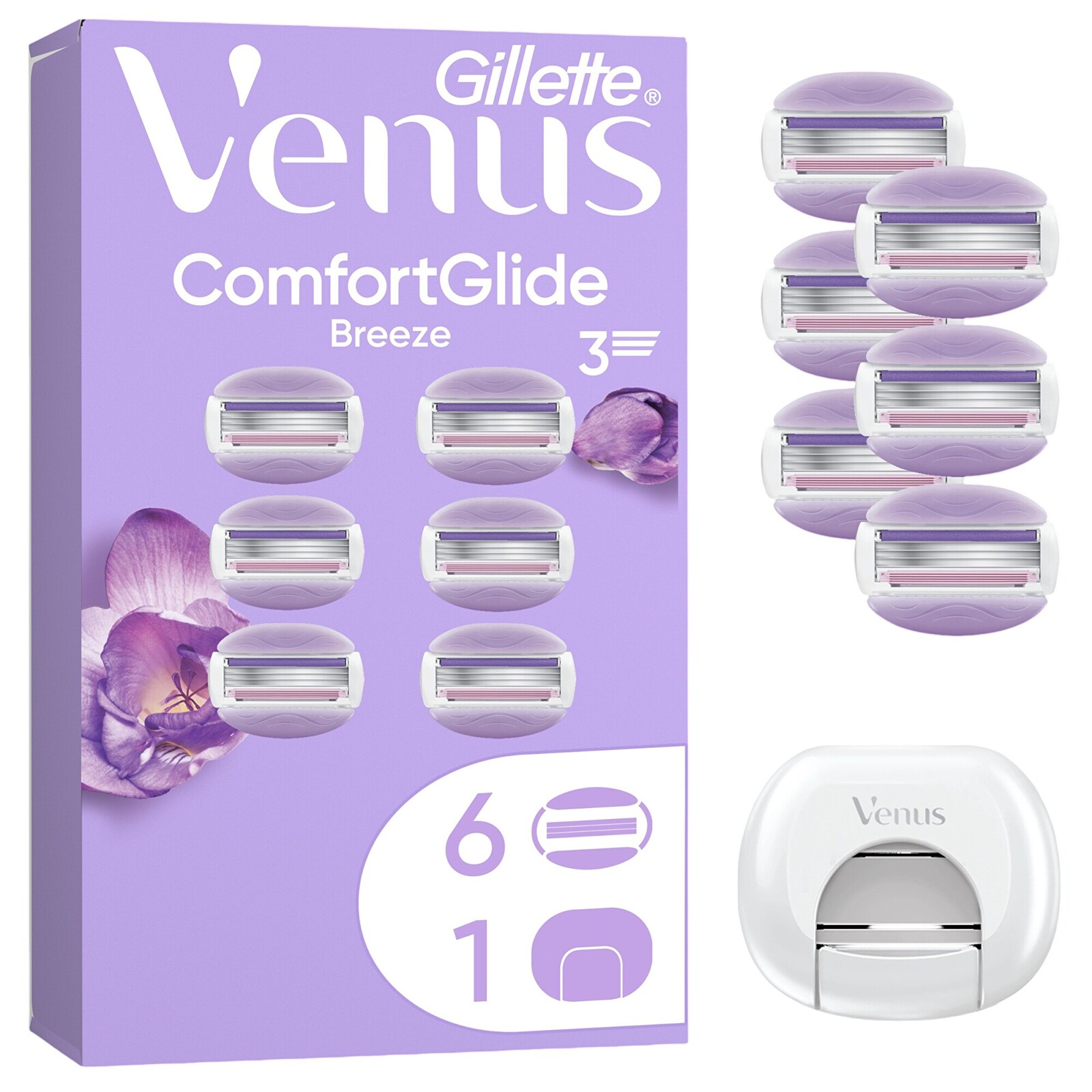 Gillette Náhradná hlavica ComfortGlide Breeze 6 ks + kryt