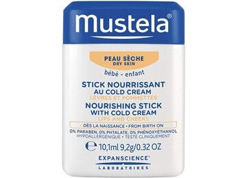 Mustela Vyživujúca a hydratačná tyčinka na pery a líca (Nourish Stick with Cold Cream) 9,2 g