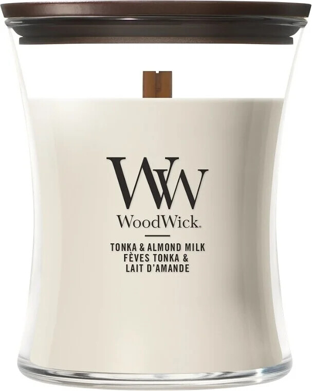 WoodWick Vonná sviečka váza stredná Tonka & Almond Milk 275 g