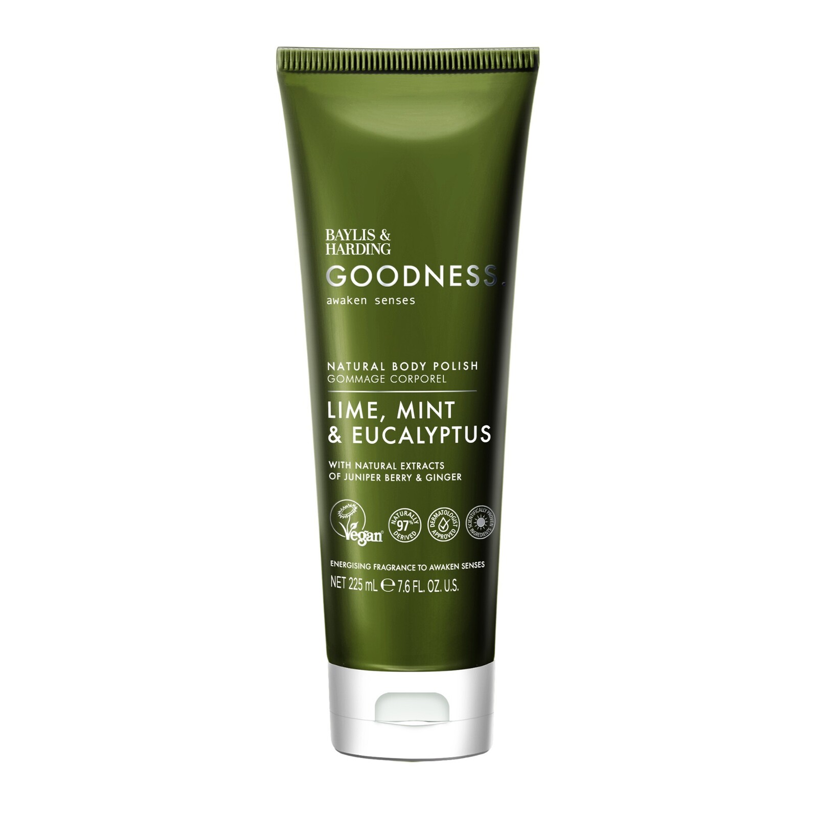 Baylis & Harding Telový peeling Goodness Awaken Limetka, Mäta & Eukalyptus 225 ml