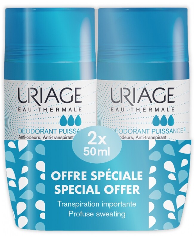 Uriage Súprava guličkových dezodorantov Power 3 Deodorant Duo