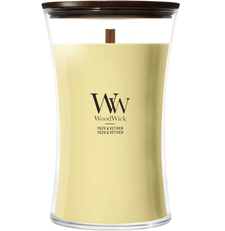 WoodWick Vonná sviečka váza veľká Yuzu & Vetiver 609,5 g