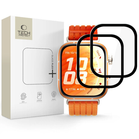 Tech-Protect Glass Flex 2x ochranné sklo na Huawei Watch Fit 5 Pro, čierne