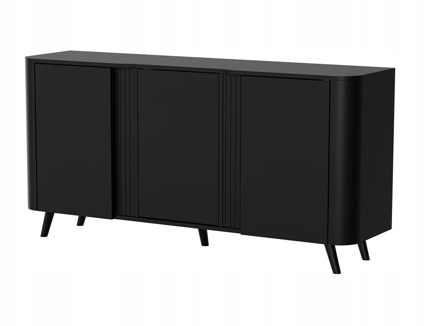 Komoda Volare 3D 151 cm matná černá
