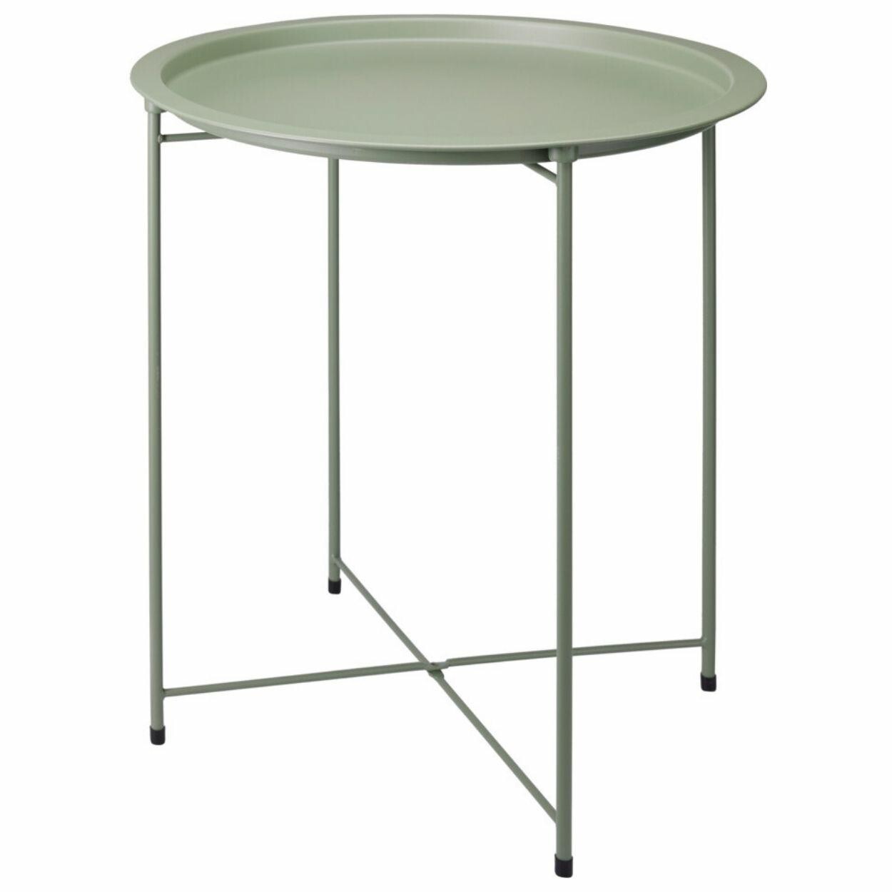 Kovový odkládací stolek Inko 50 cm zelený