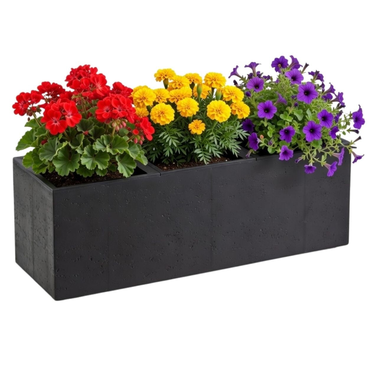 Květináč na kolečkách BETONIQUE 90x30 cm černý