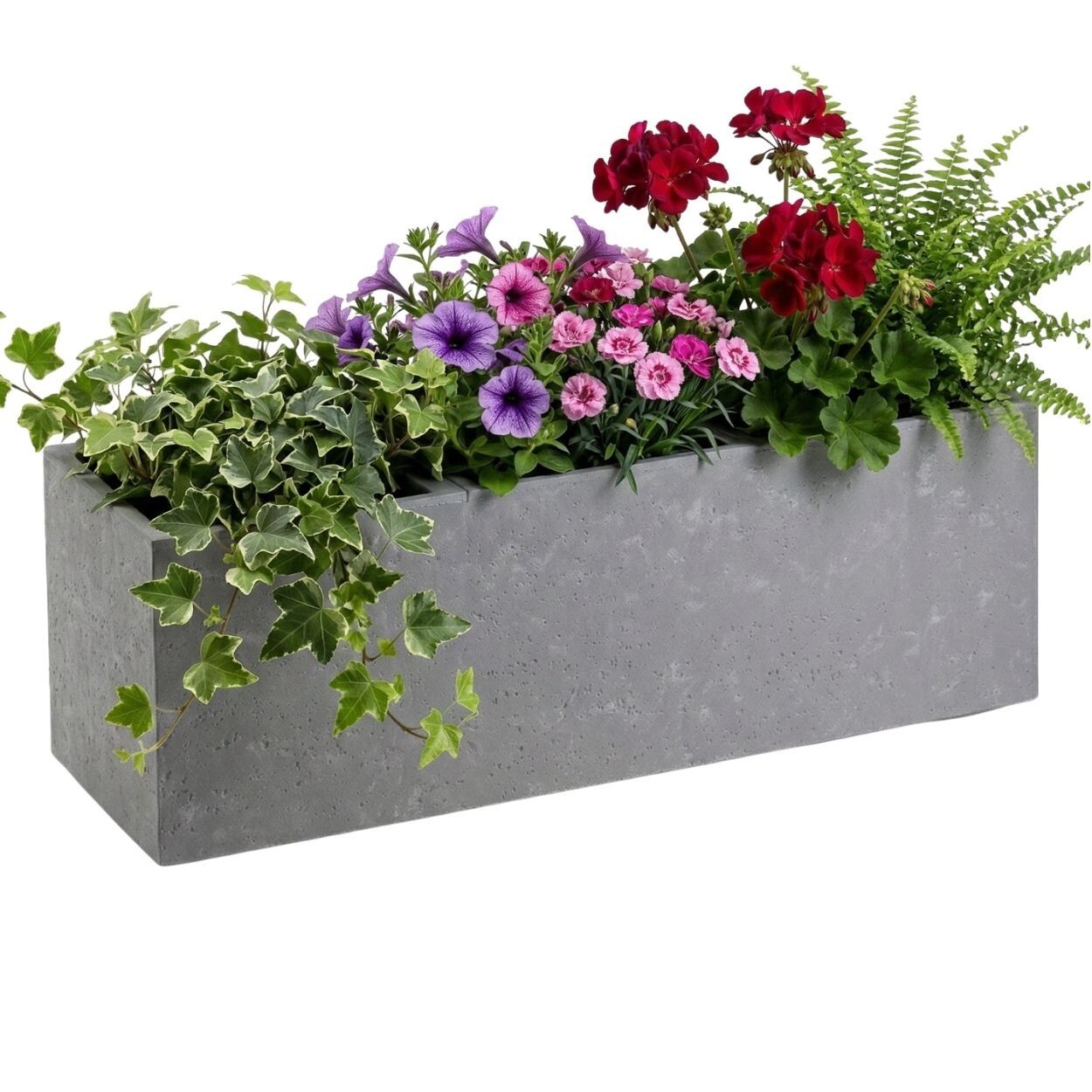Květináč na kolečkách BETONIQUE 90x30 cm šedý beton