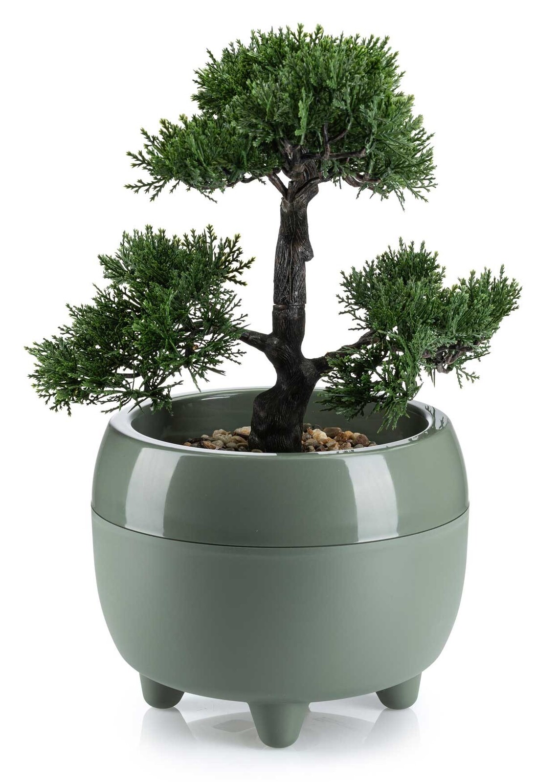 Květináč na nožičkách BOTANICA 30x23,8 cm šedozelený