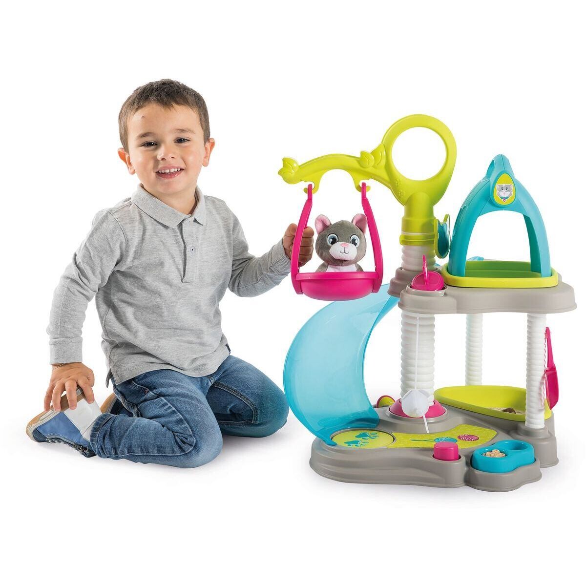 SM 340400 Kočičí škrabadlo domek + kotě - poškozený obal