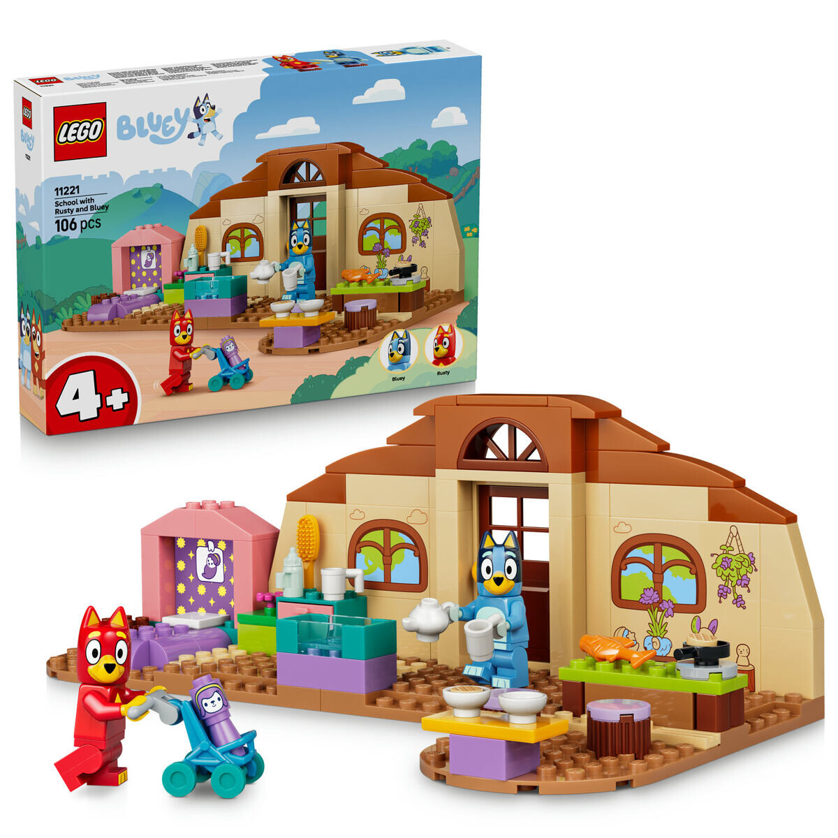 LEGO® Bluey 11221 Rusty, Bluey a škola