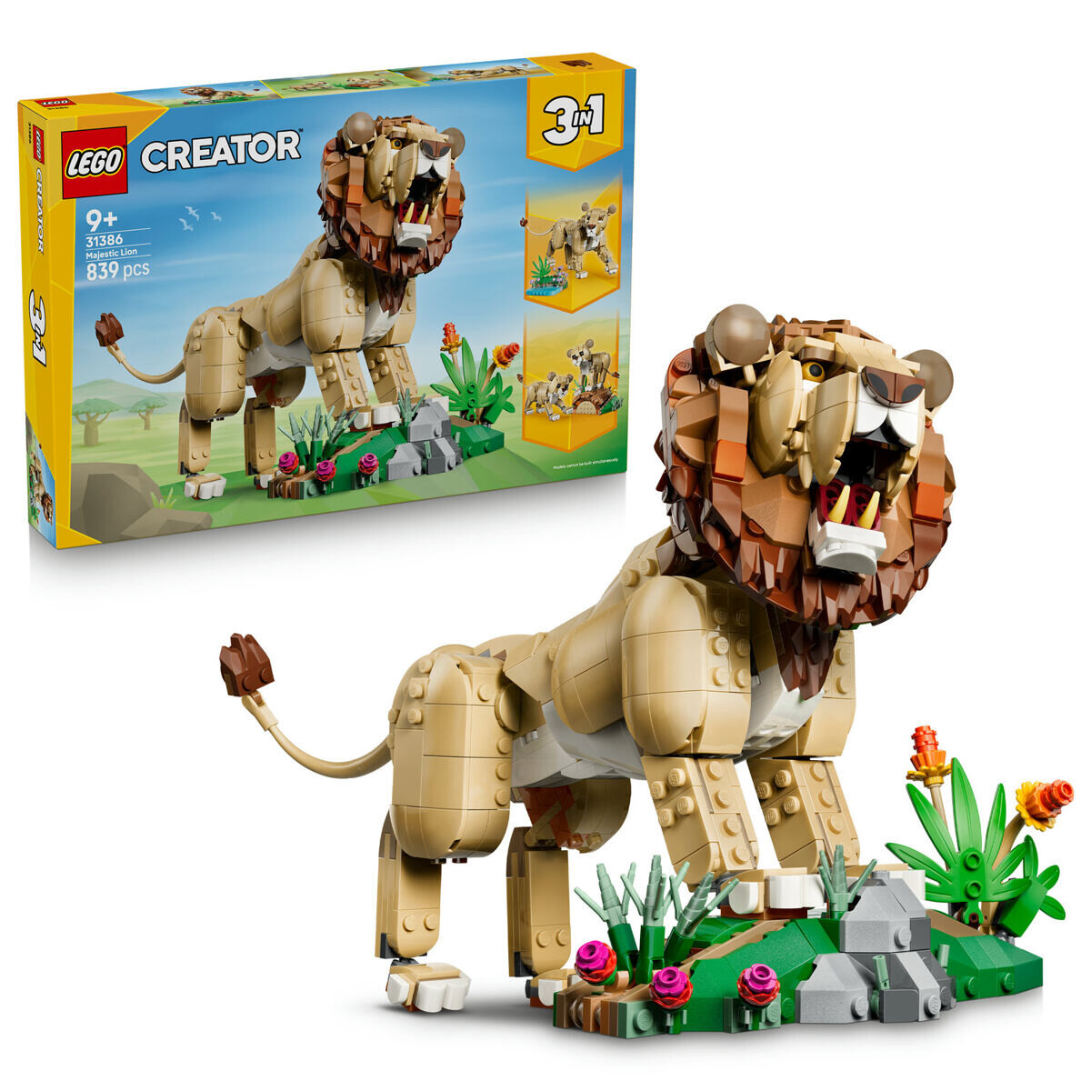 LEGO® Creator 3v1 31386 Divoké zvieratá: Majestátny lev