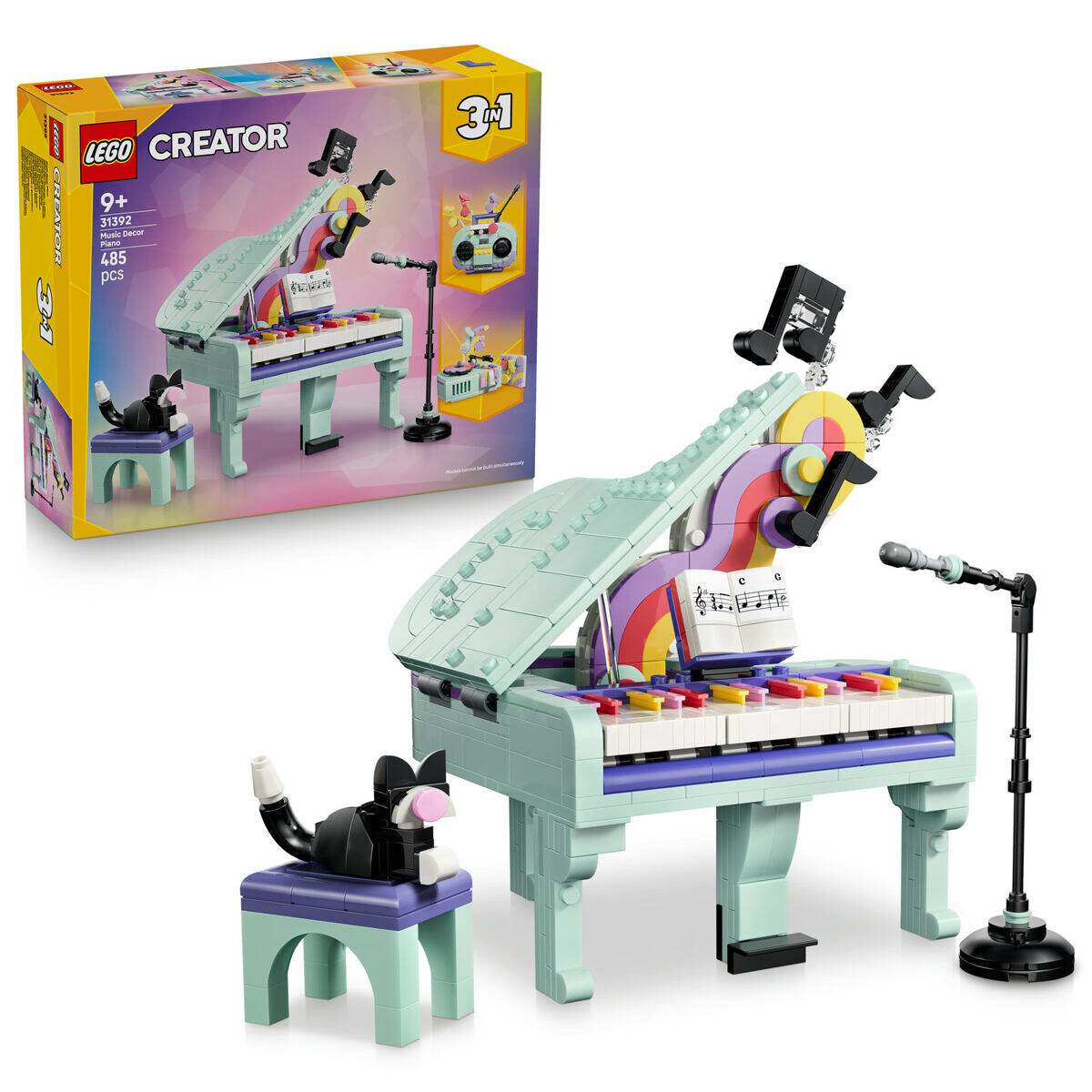 LEGO® Creator 3v1 31392 Hudobné dekorácie: Klavír s mačkou