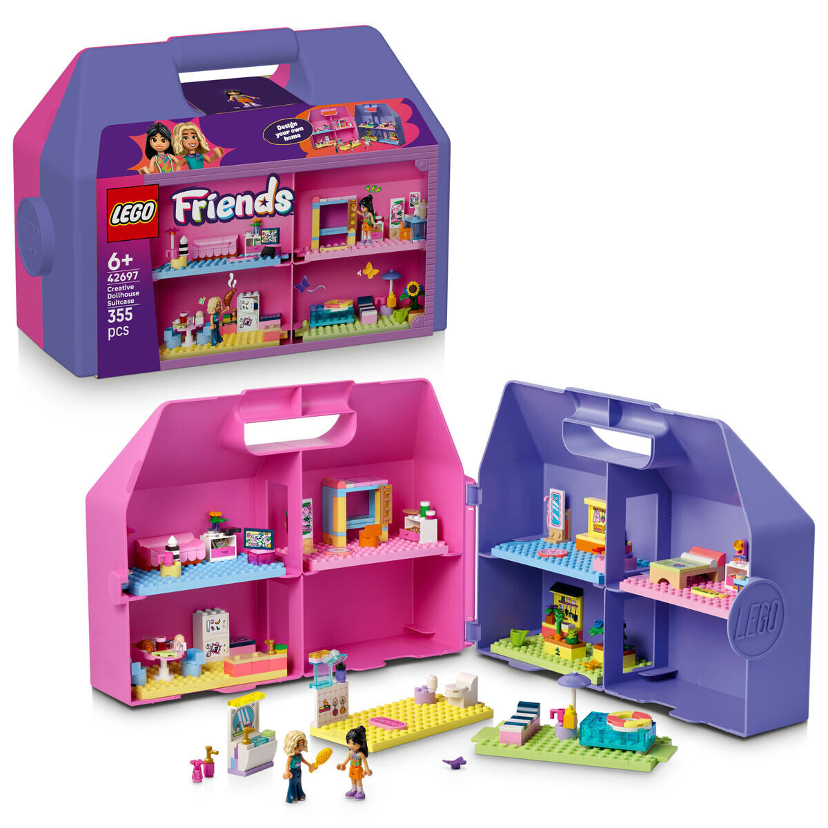 LEGO® Friends 42697 Kreatívny kufrík a domček pre bábiky