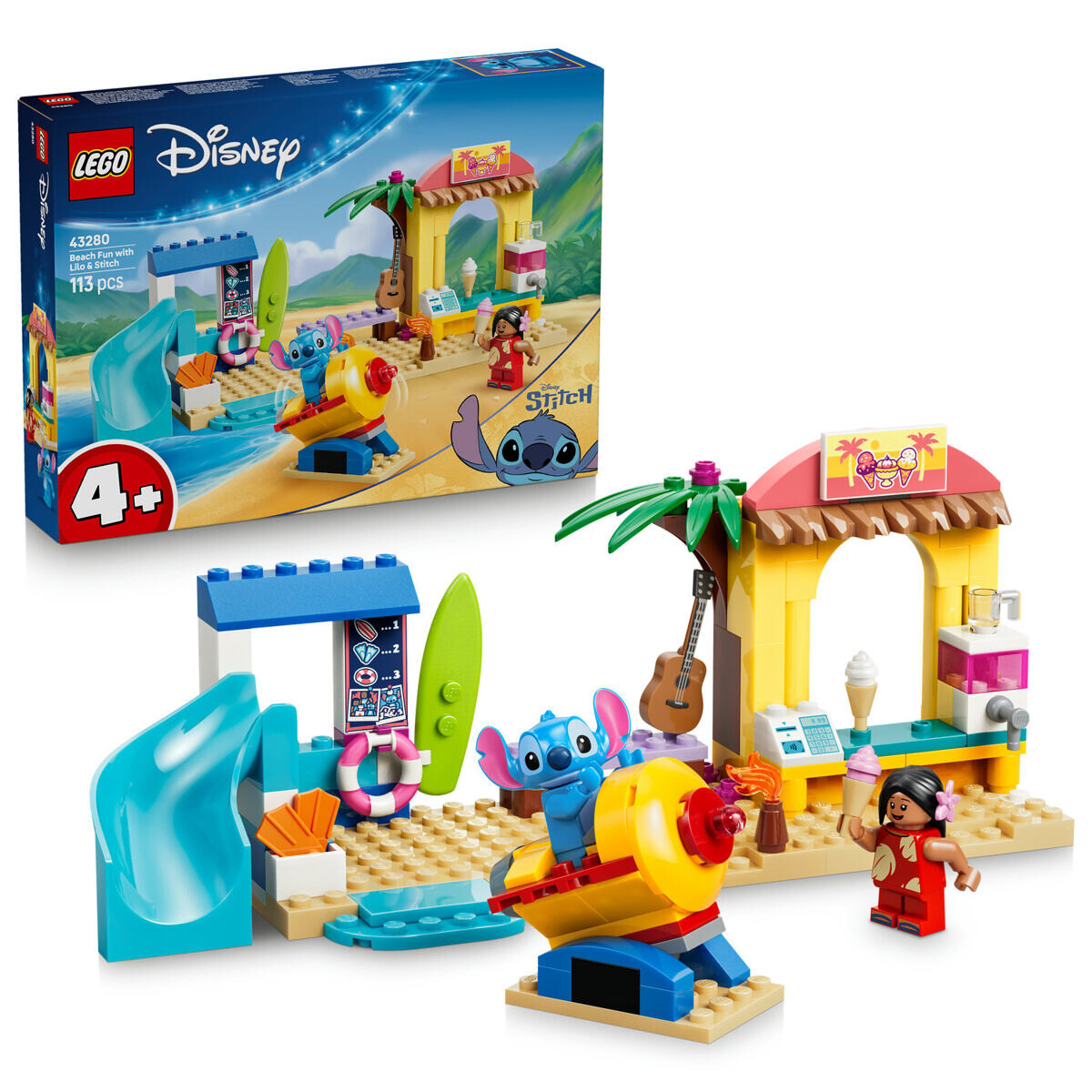 LEGO® │ Disney 43280 Zábava na pláži s Lilo a Stitchom