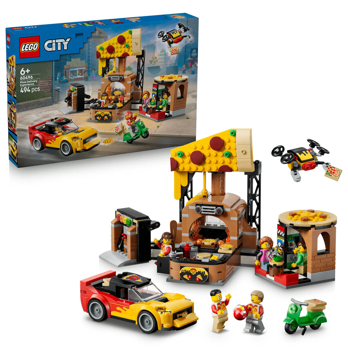 LEGO® City 60496 Rozvoz pizze a vozidla