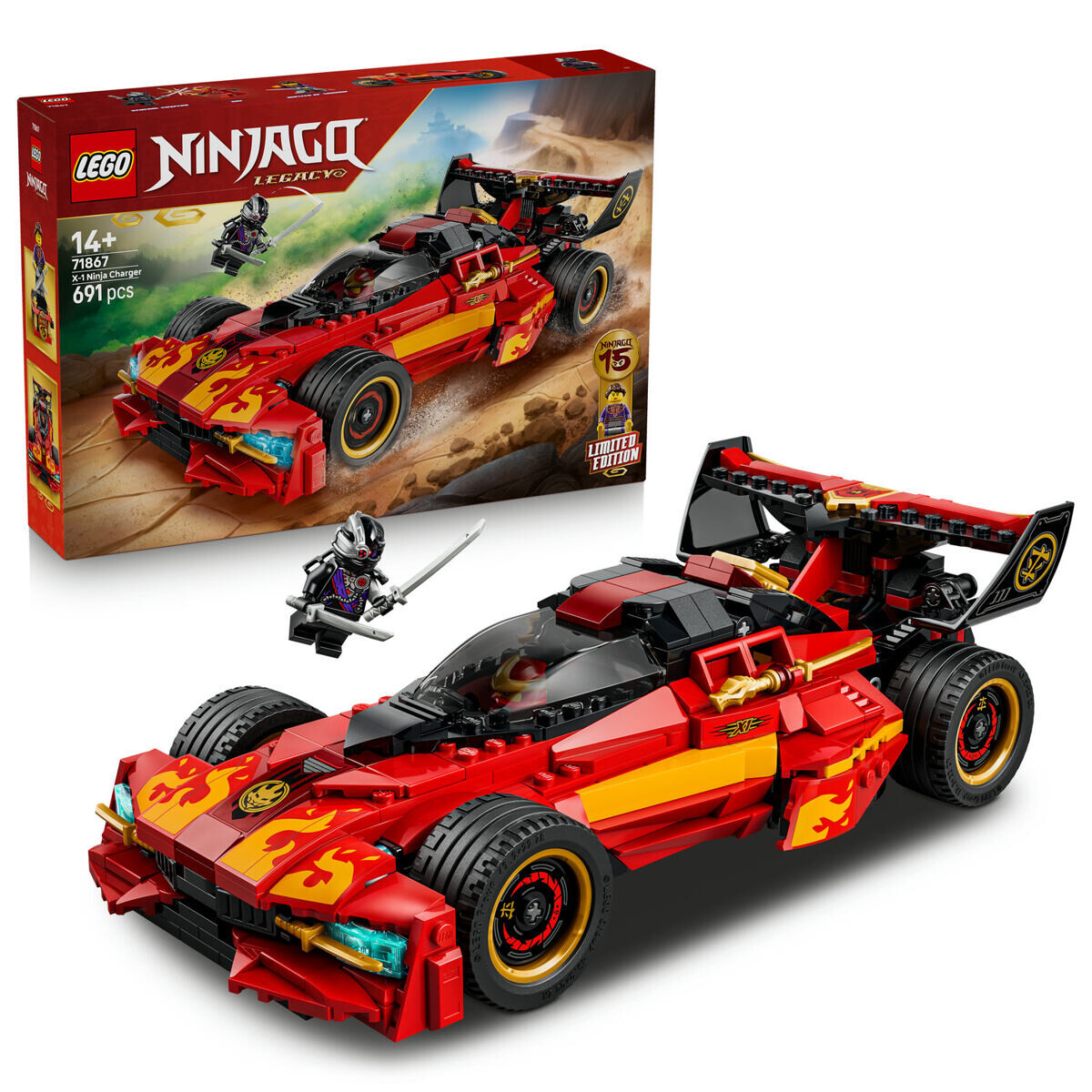 LEGO® NINJAGO® 71867 Kaiov červený búrak: 15 rokov NINJAGO