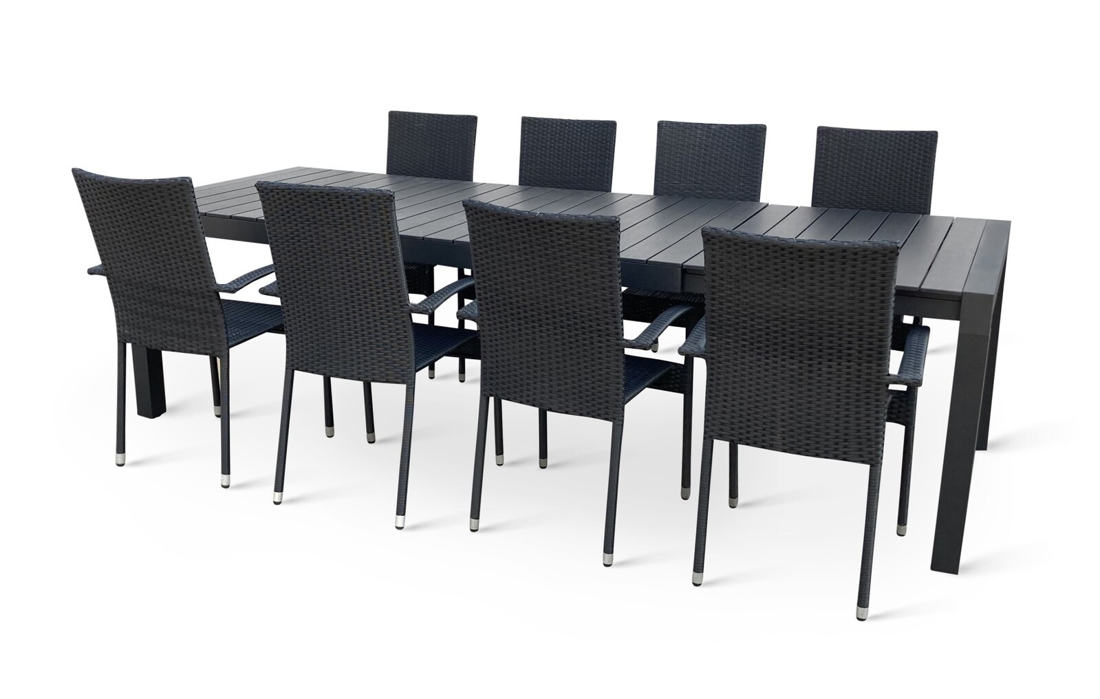 TEXIM GRANDE PASTO XXL - rozkladací jedálenský stôl + 8x stolička PARIS