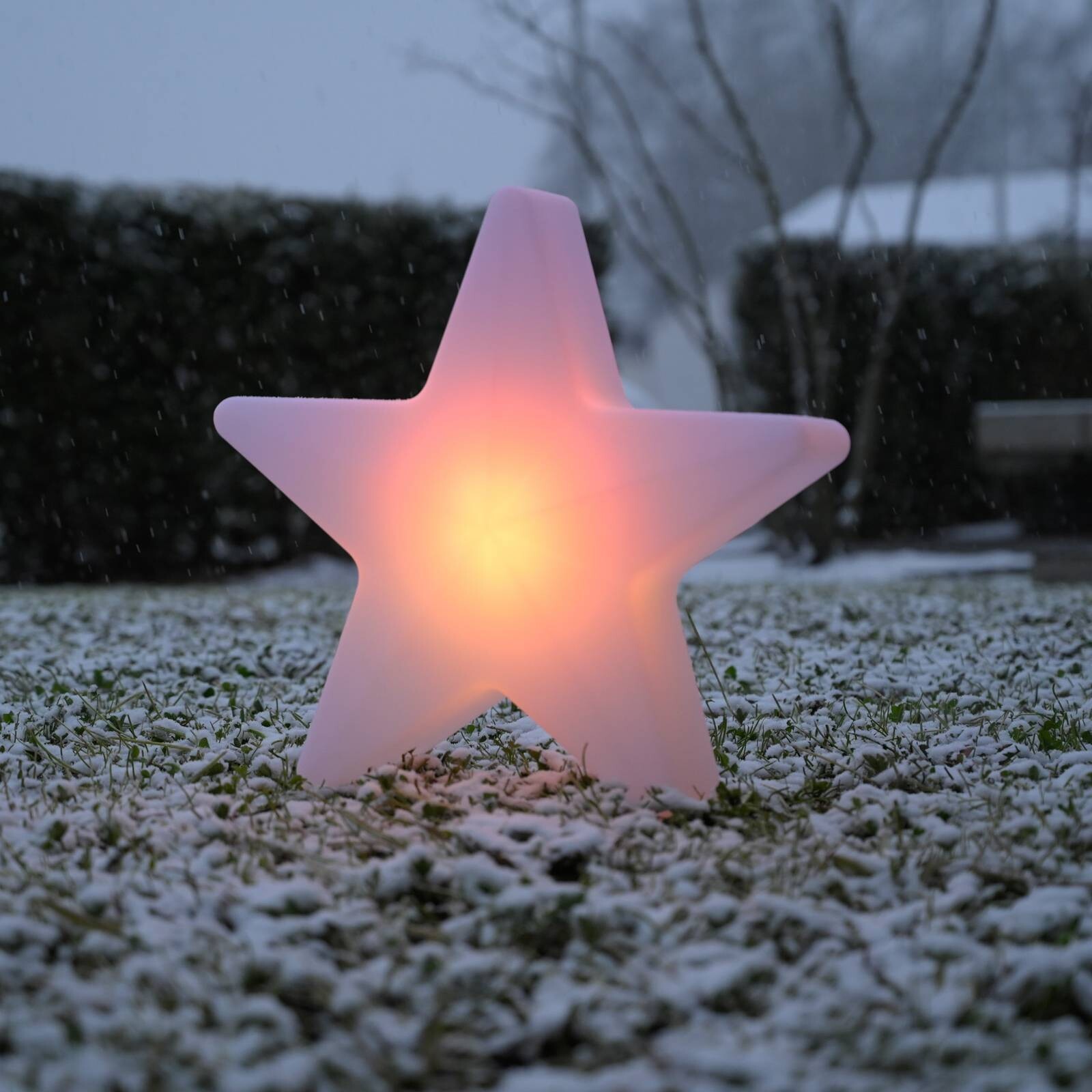 LED dekoratívne svietidlo na batérie Star, výška 39,5 cm, IP44, biele, RGBW