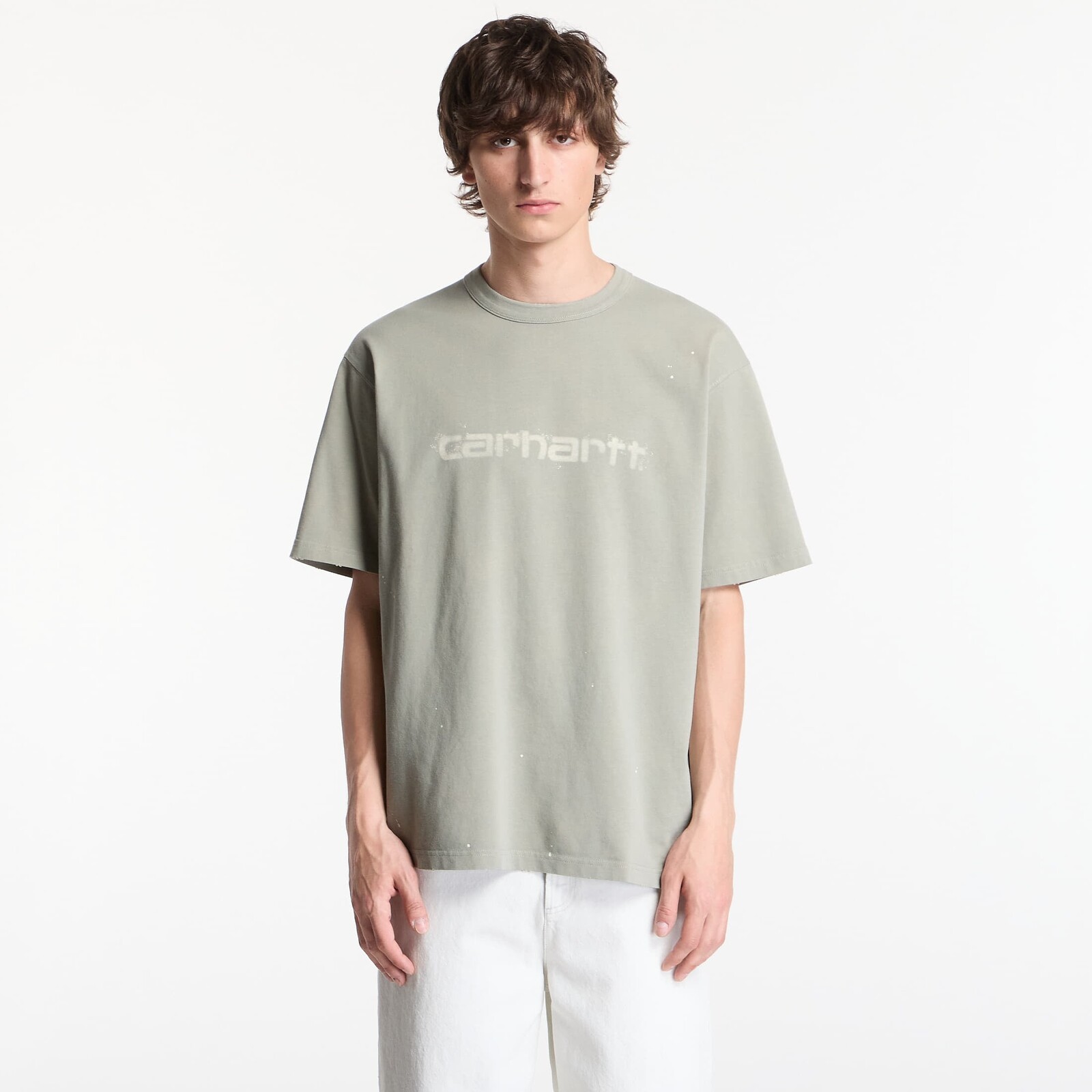 Tričko Carhartt WIP S/S Painter T-Shirt UNISEX Shady Green Destroy Wash, Splatter S