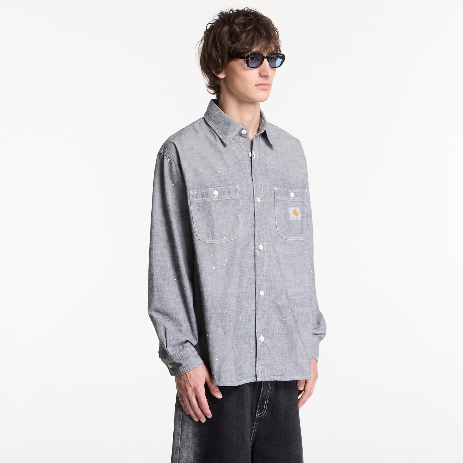 Košeľa Carhartt WIP L/S Painter Shirt Black Worn Used, Splatter L