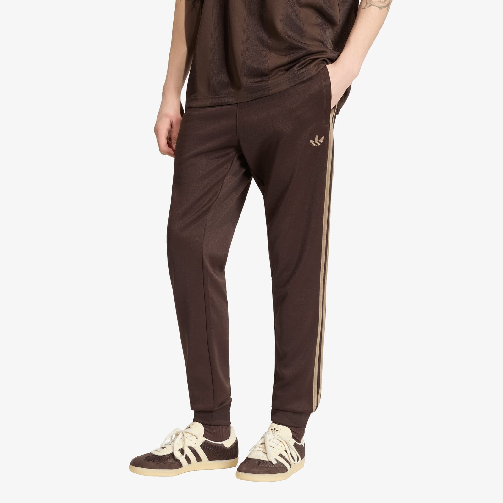 Tepláky adidas Sst Track Pants Aurora Coffee/ Khaki Six XL