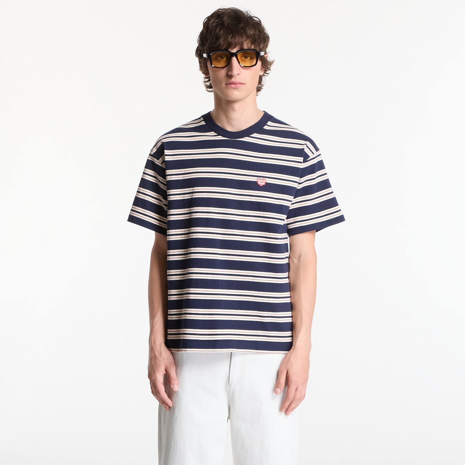 Tričko HUMAN MADE Striped T-Shirt UNISEX Navy M