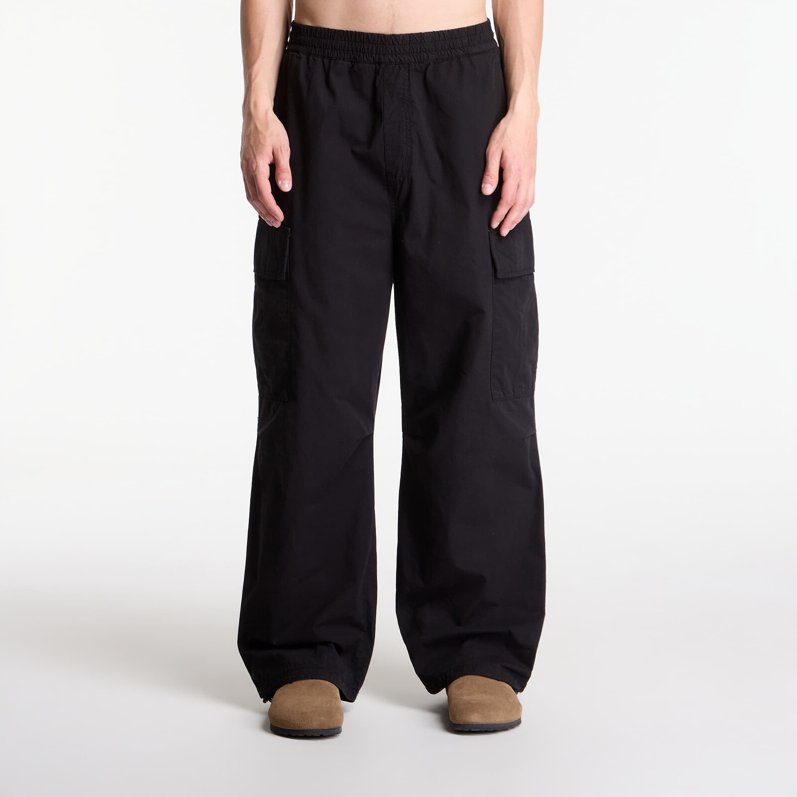 Kalhoty Carhartt WIP Mandler Cargo Pant UNISEX Black Garment Dyed XXL