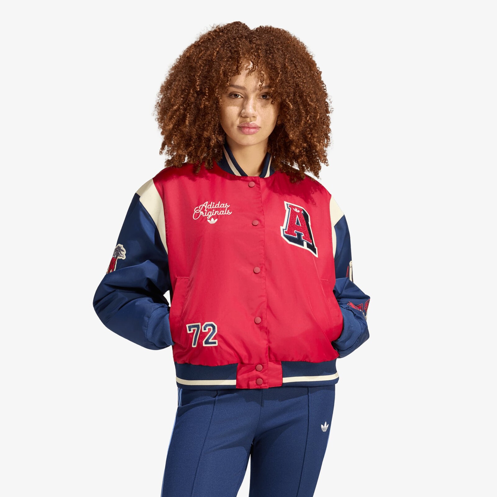 Bomber adidas Jkt With Badges Team Victory Red/ Night Indigo XL