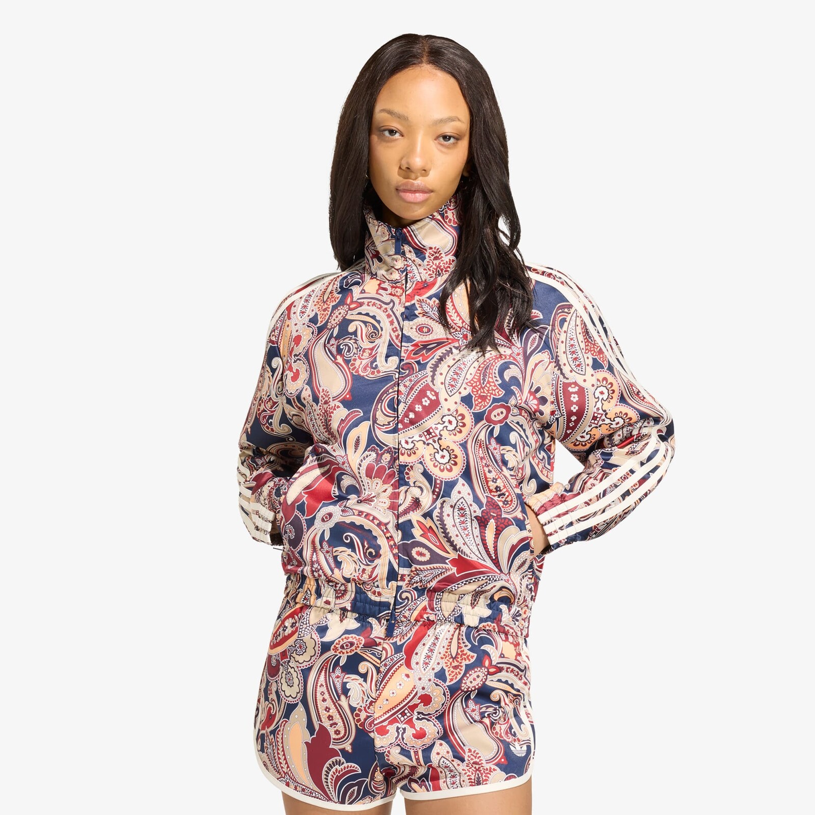 Bunda adidas Liberty London Firebird Satin Track Top Multicolor/ Night Indigo M